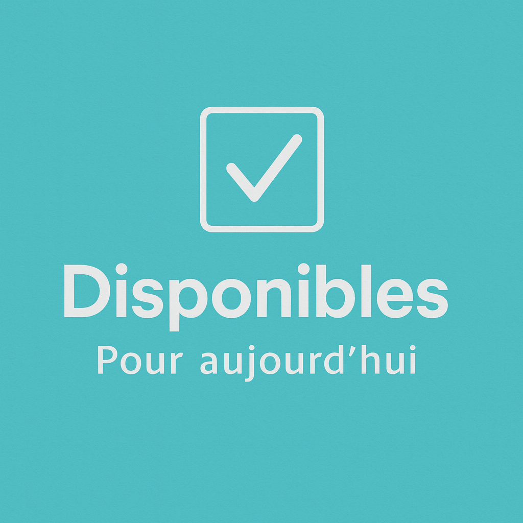 Disponibles pour être livrés aujourd'hui !