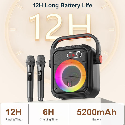 Kit Karaoké (Enceintes & 2 Micros)